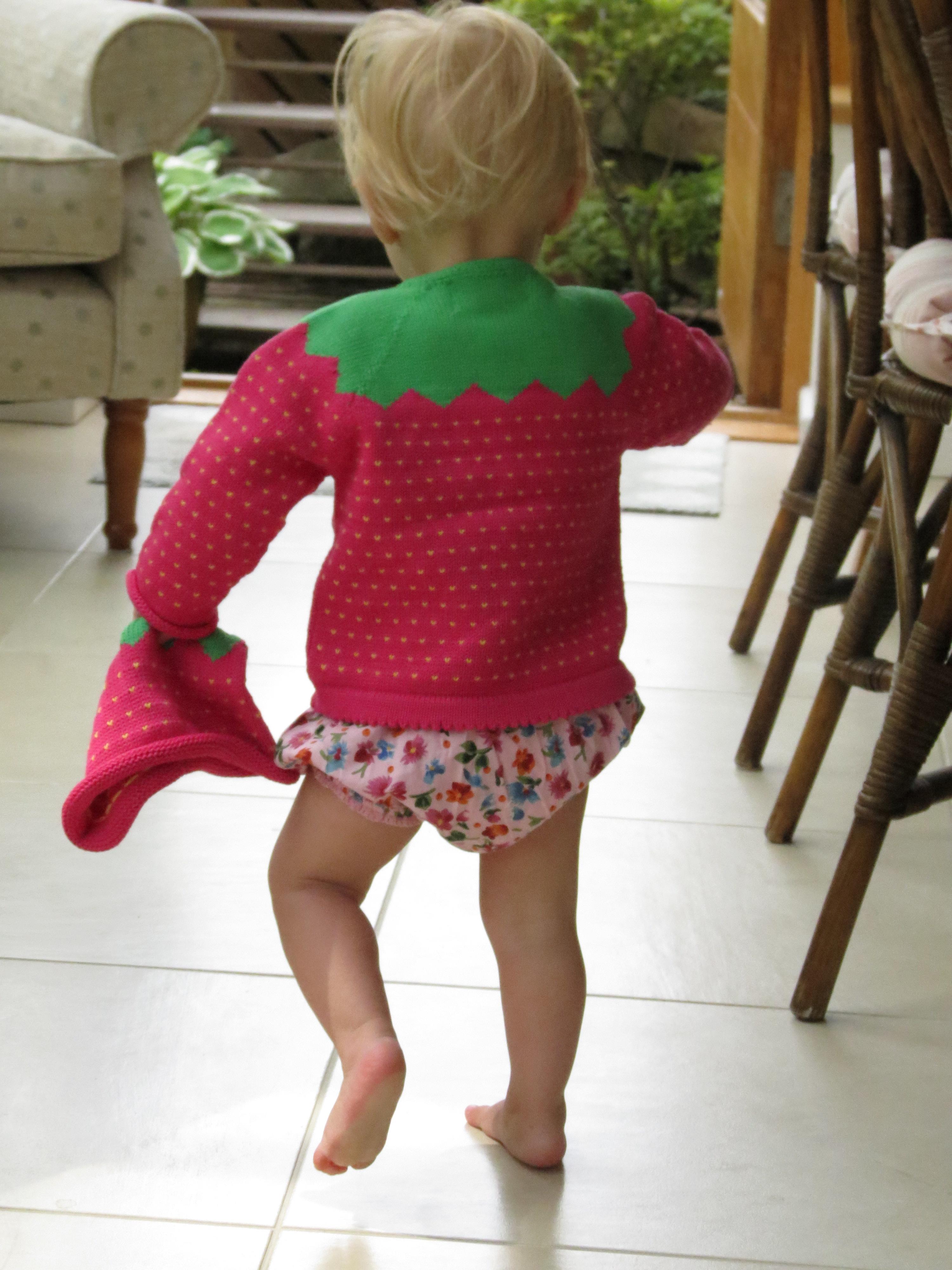 Merry Berries - Raspberry Knitted baby Cardigan-0-24mths-Cotton-3