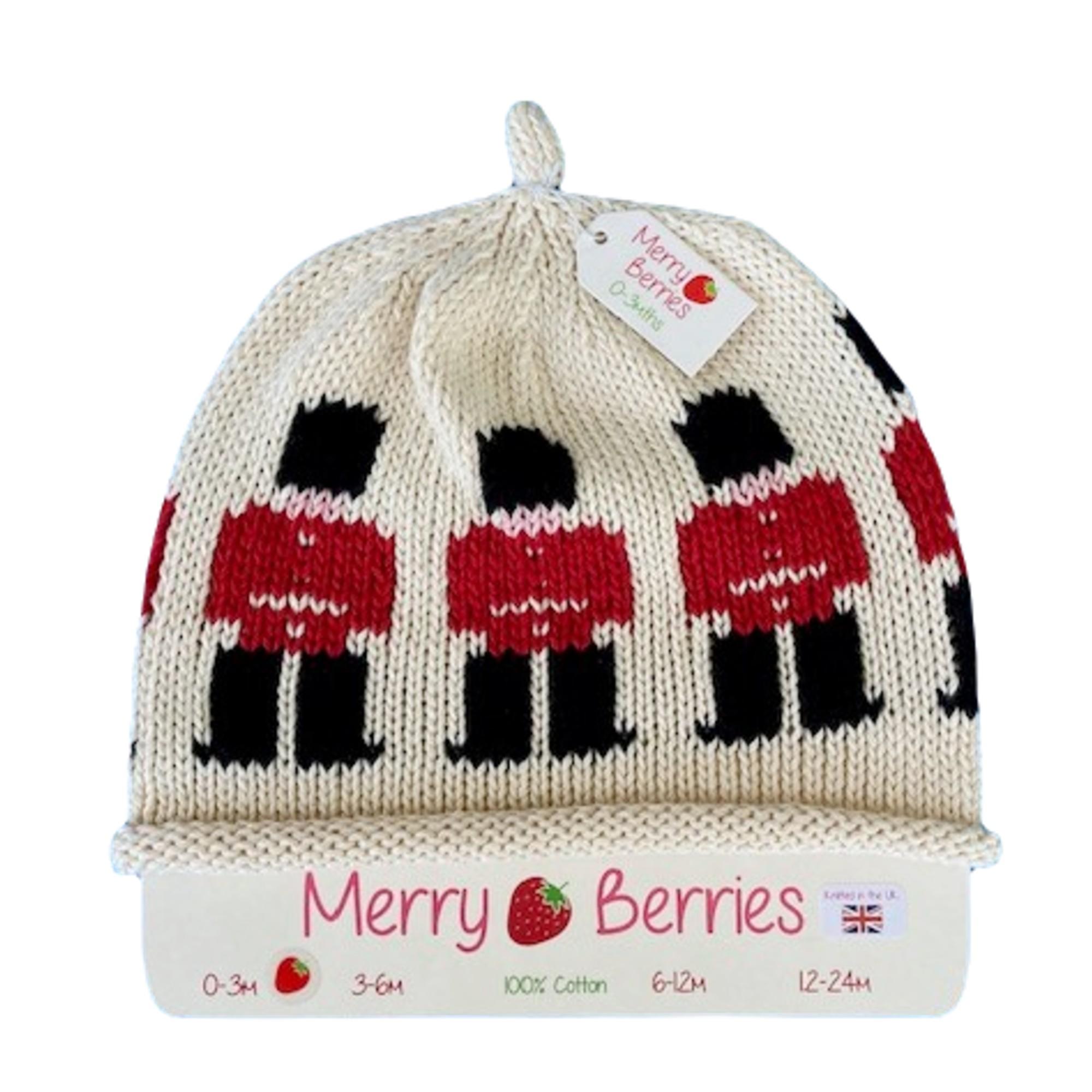 Merry Berries - Guardsman Knitted baby Hat-0-24mths-Cotton
