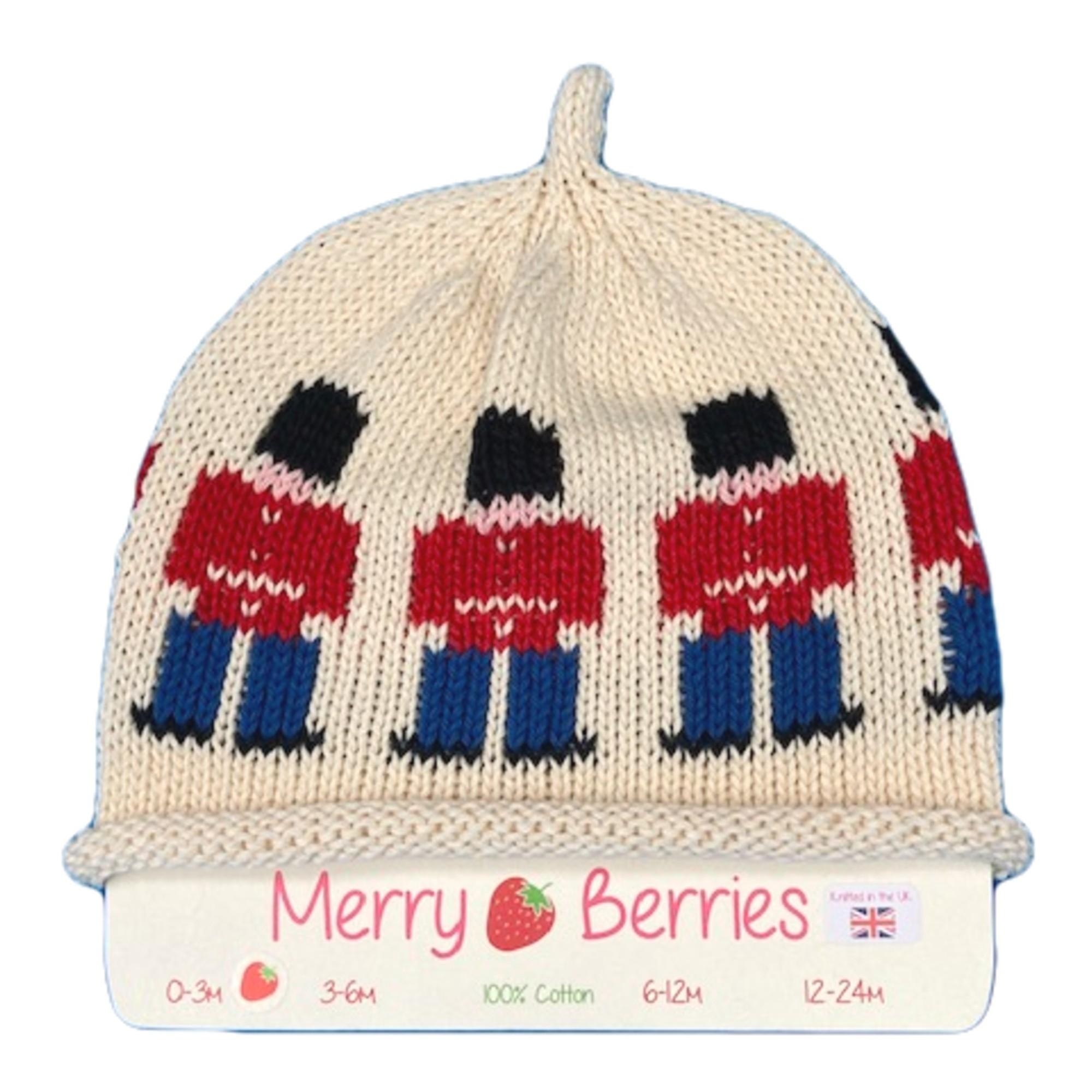 Merry Berries - Guardsman Blue Pants Knitted baby Hat-0-24mths-Cotton