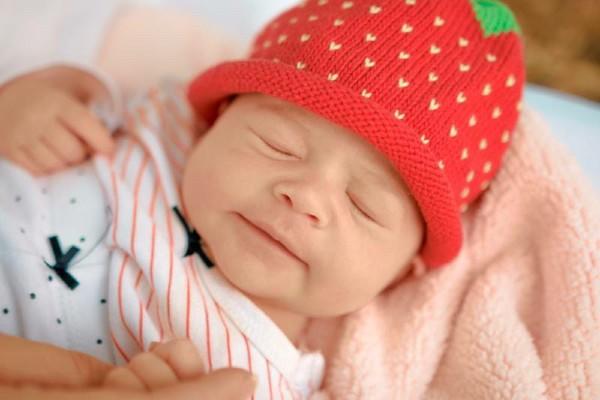 Merry Berries - Strawberry Knitted baby Hat-0-24mths-Cotton-2