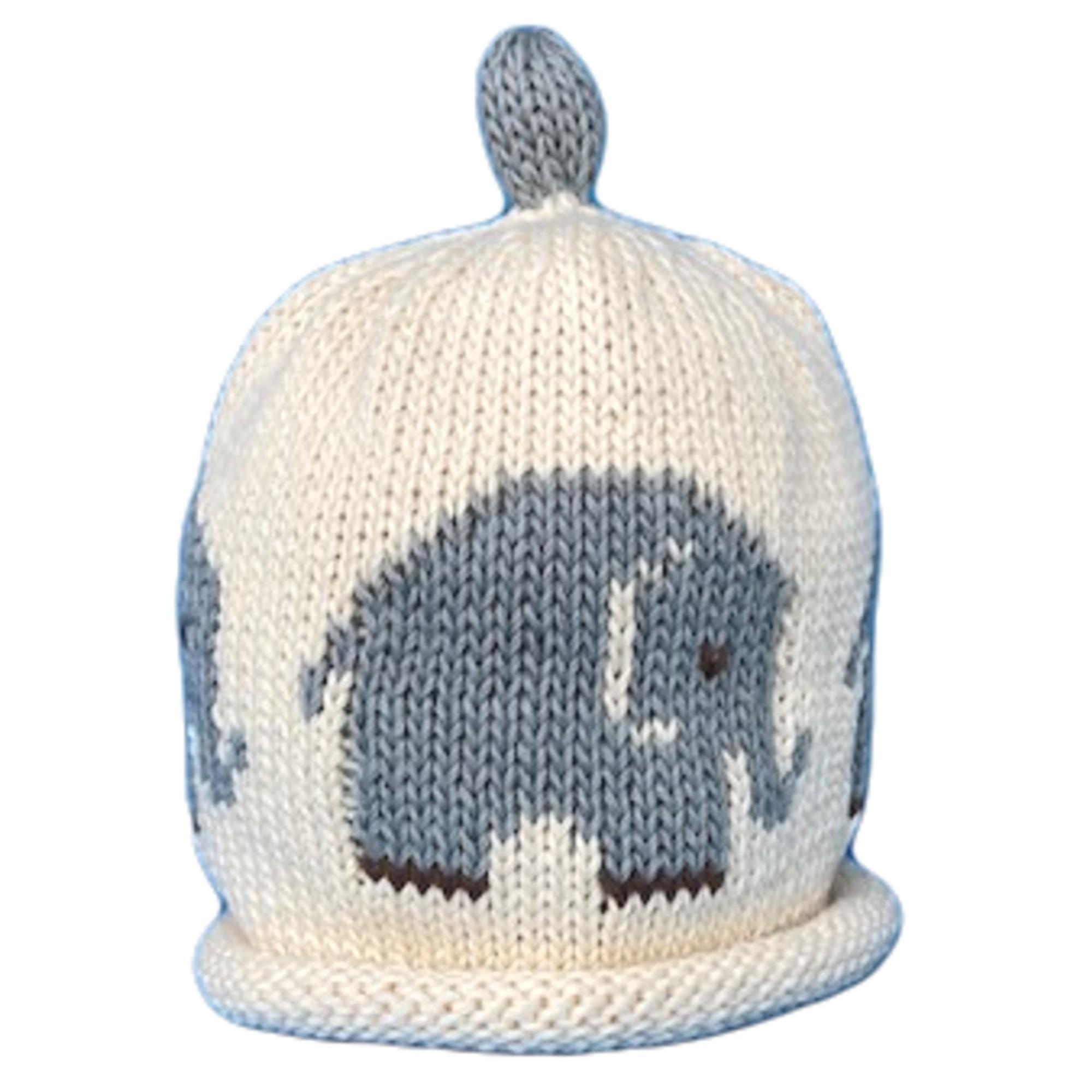 Merry Berries- Grey Elephant Knitted Baby Hat- 0-24 Months- Cotton-2
