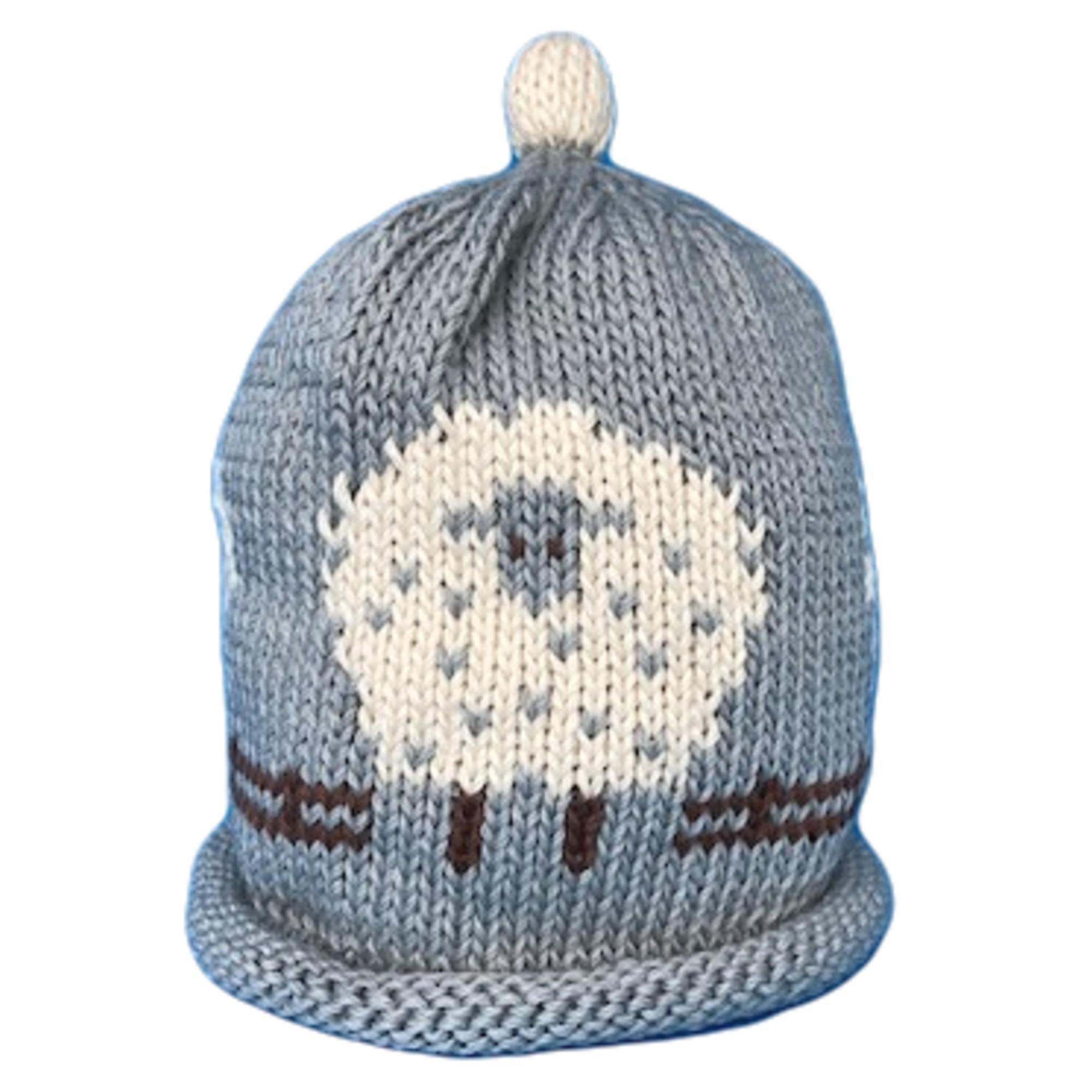 Merry Berries- Grey Sheep Knitted Baby Hat- 0-24 Months- Cotton-2