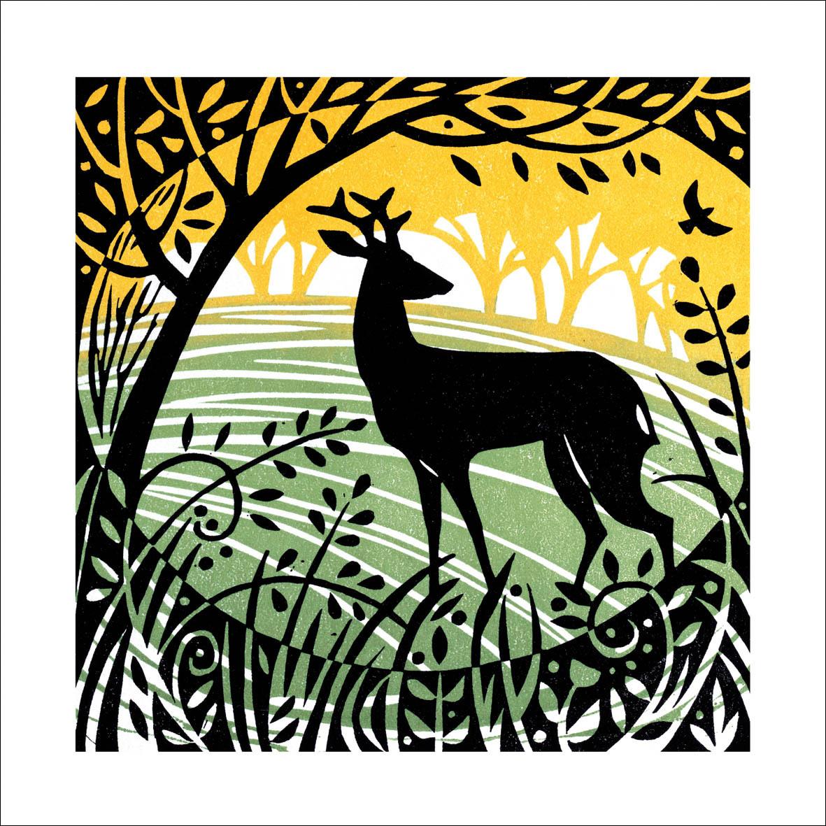 At the woods edge - Eco-friendly, recycled greetings card