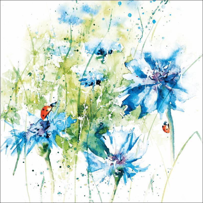 Cornflowers - Eco friendly, recycled greetings card