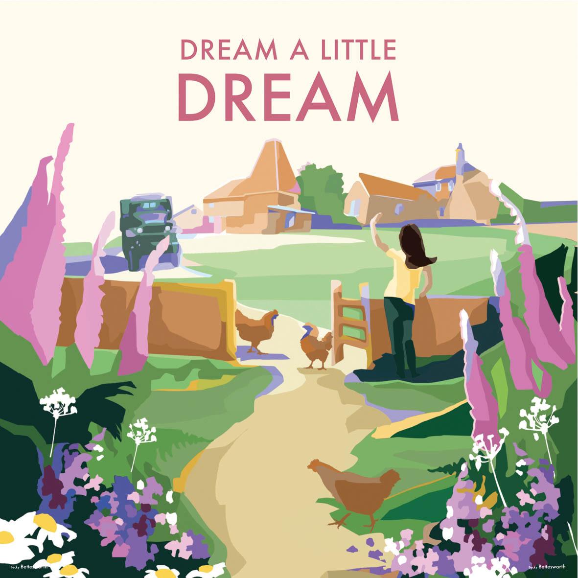 Dream a little dream - Eco friendly, recycled greetings card
