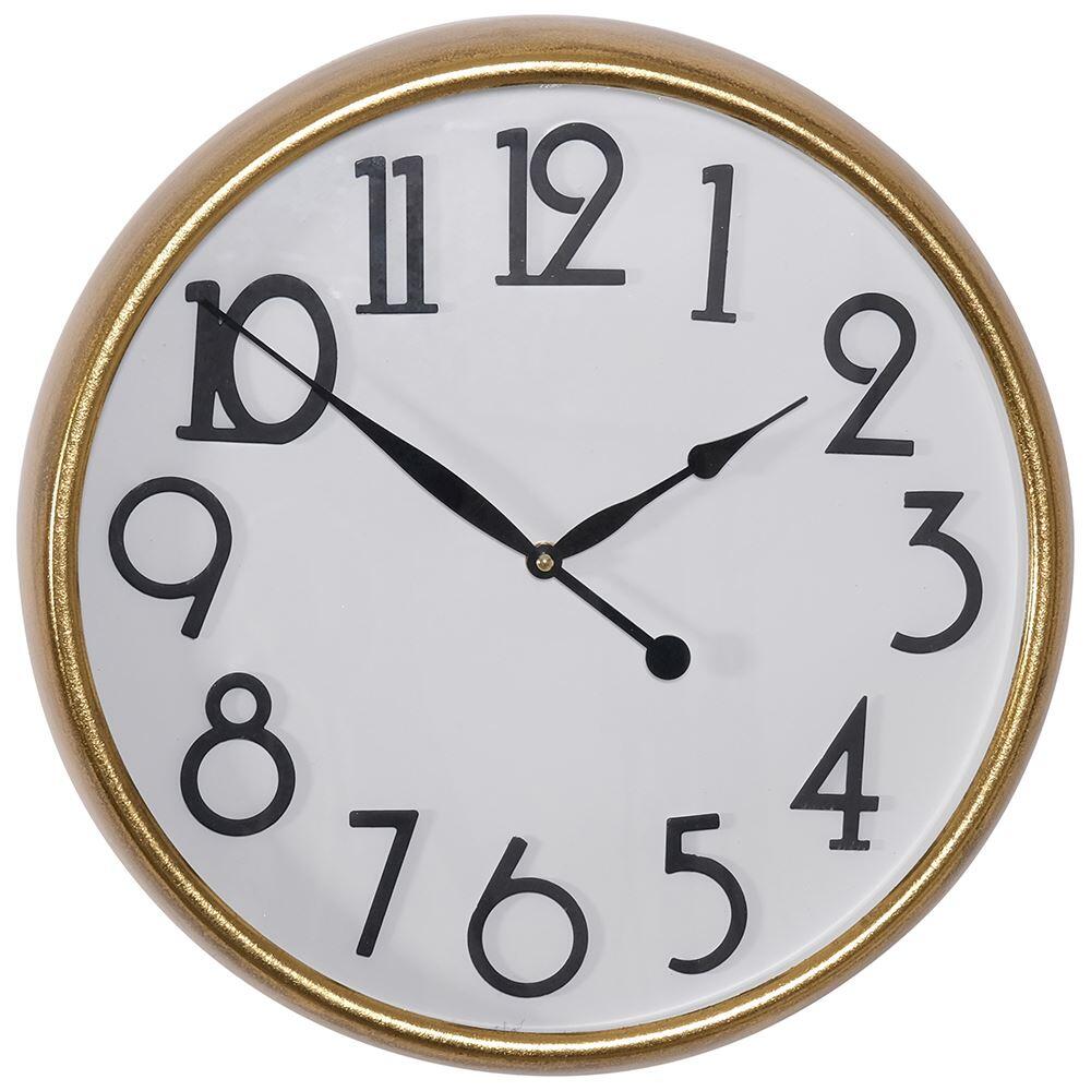 Antique Gold Metal Wall Clock 41x41cm