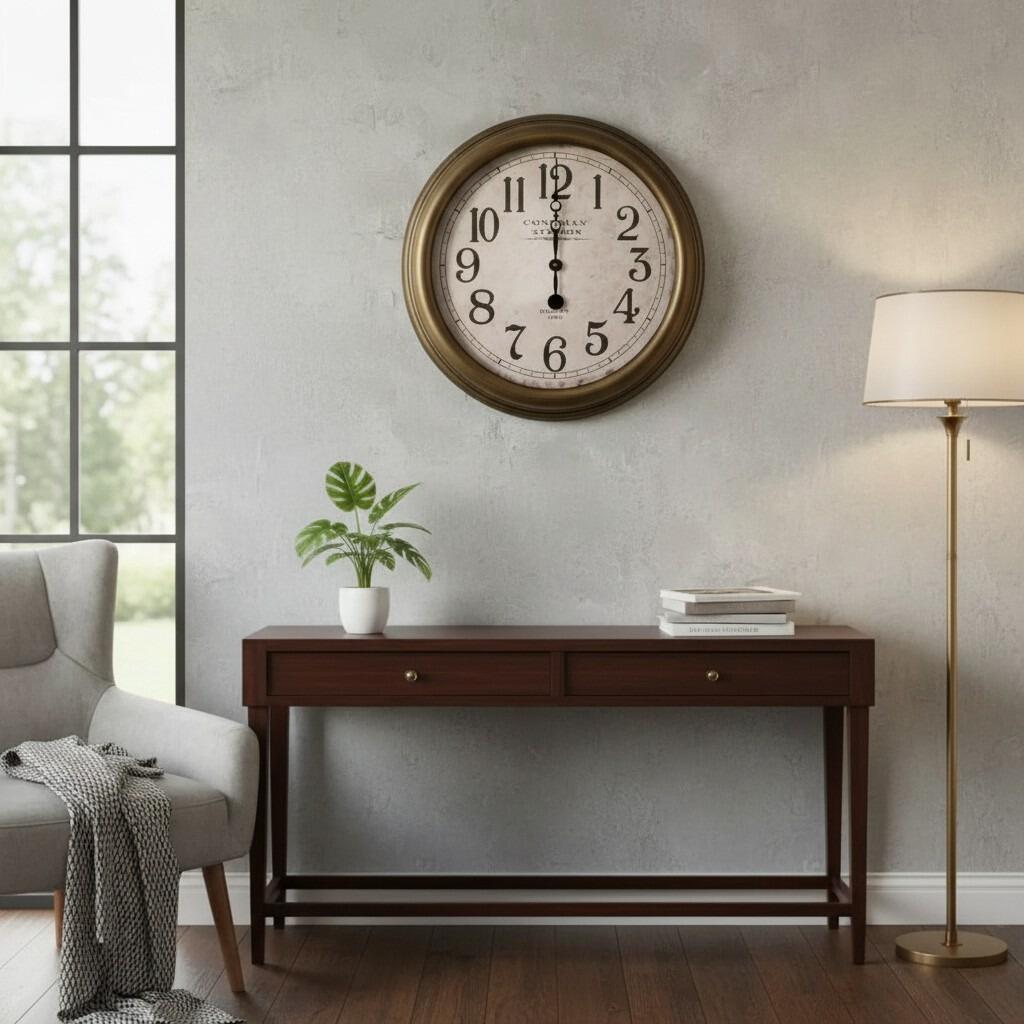Clock Connolly Connolly Station Wall Clock 63cm – Vintage Large Clock