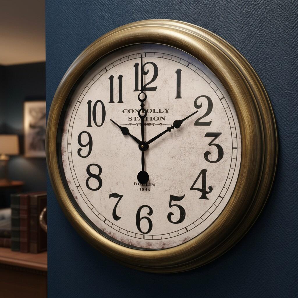 Clock Connolly Connolly Station Wall Clock 63cm – Vintage Large Clock