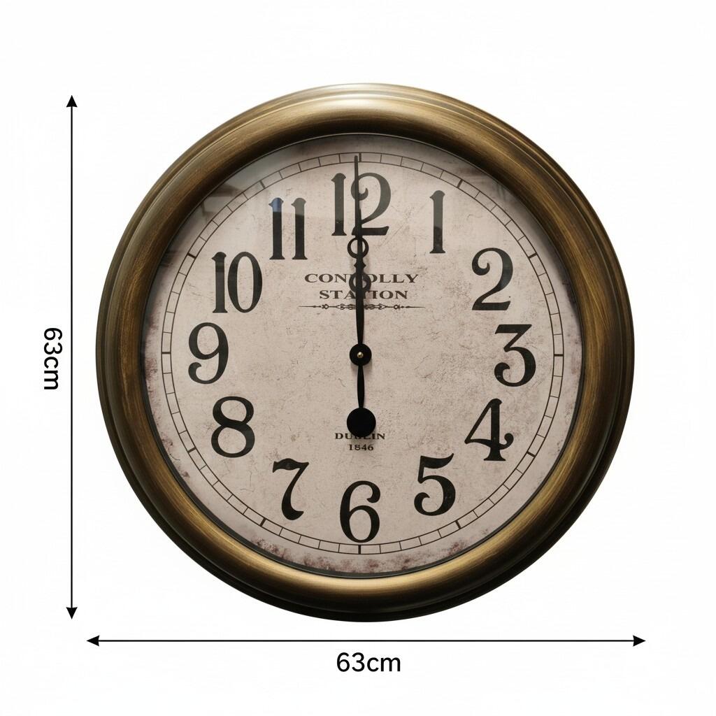Clock Connolly Connolly Station Wall Clock 63cm – Vintage Large Clock