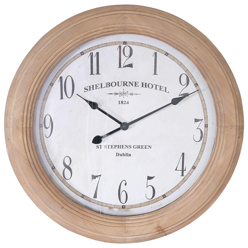 Shelbourne Circular Wooden Wall Clock 60x60cm