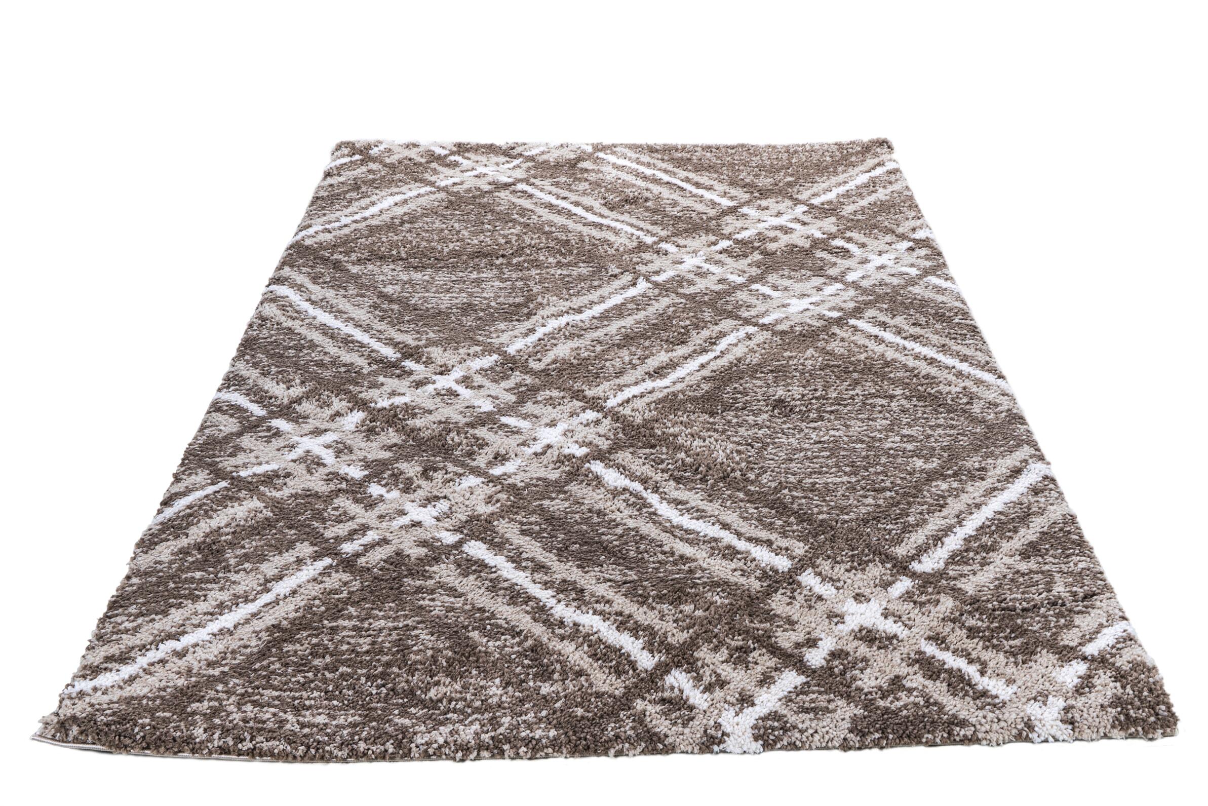 Taupe Geometric Rug UK | Flaming Anvil