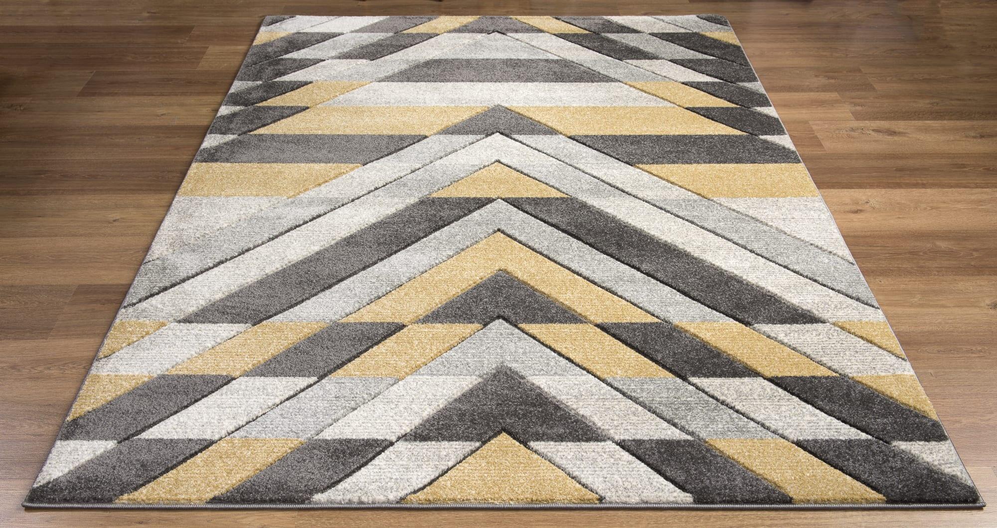 Asher Rug Grey-Mustard