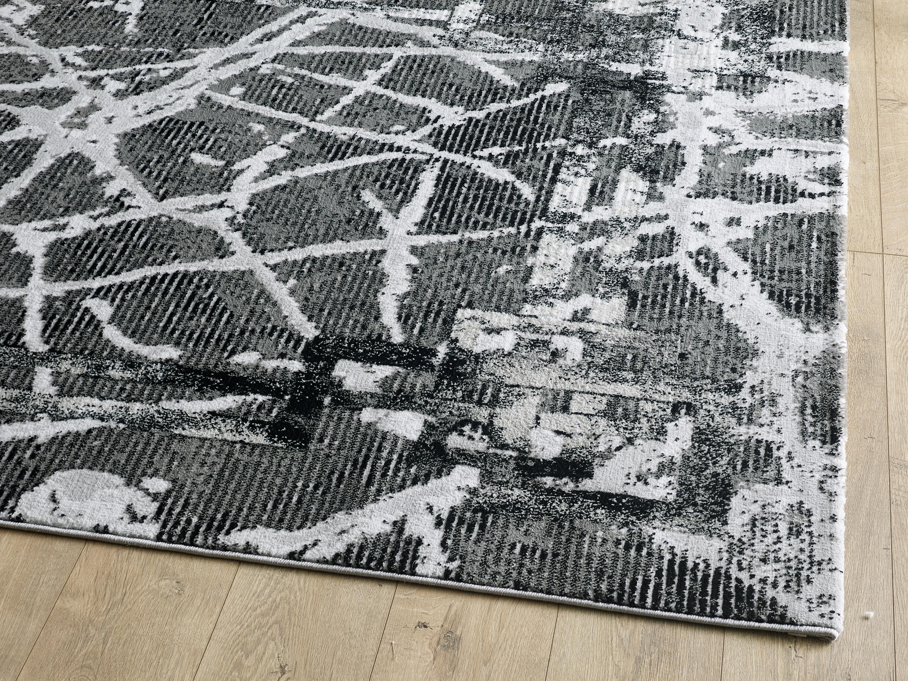 Large Dark Gray Rug Alisa Rug - Dark Grey Black (ALISARUG-DARK-GREY-BLACK)