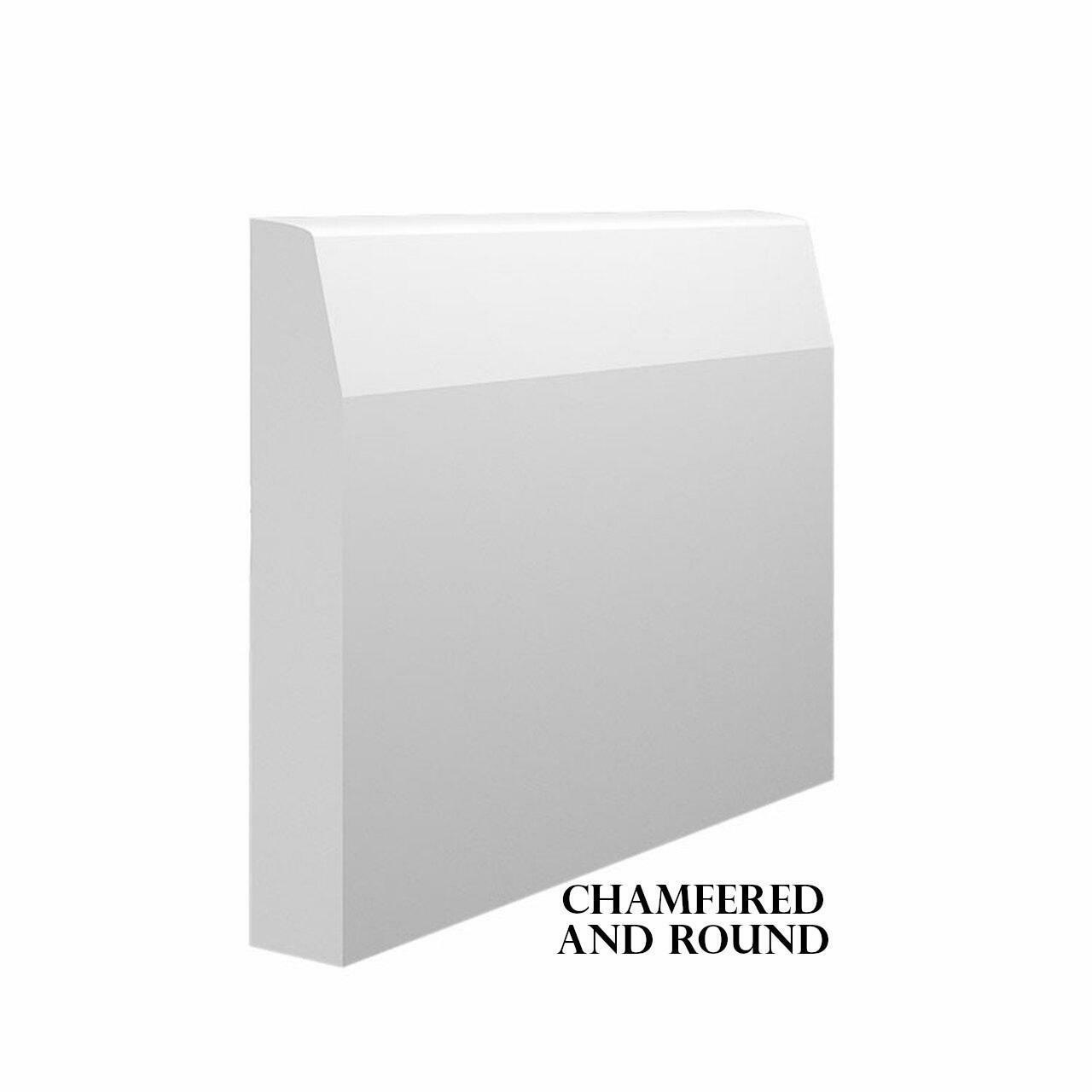 Chamfered & Round - White Primed MDF Skirting & Architrave