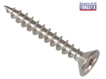 ForgeFix Multi-Purpose Pozi Compatible Screw CSK ST S/Steel 3.5 x 25mm Forge Pack 40