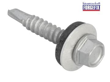 ForgeFix TechFast Hex Head Roofing Screw Self-Drill Light Section 5.5 x 32mm Pack 100