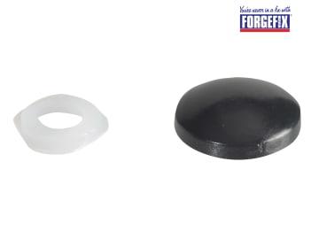 ForgeFix Domed Cover Cap Black No. 6-8 Forge Pack 20