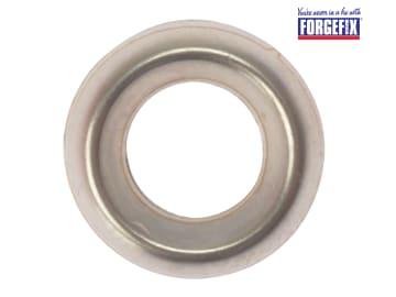 ForgeFix Screw Cup Washers Solid Brass Nickel Plated No.10 Bag 200