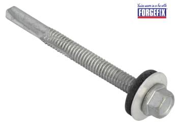 ForgeFix TechFast Hex Head Roofing Screw Self-Drill Heavy Section 5.5 x 80mm Pack 50