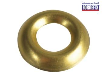 ForgeFix Screw Cup Washers Brass No.10 Forge Pack 20