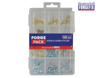 ForgeFix Hook & Screw Eye Kit ForgePack 102 Pieces
