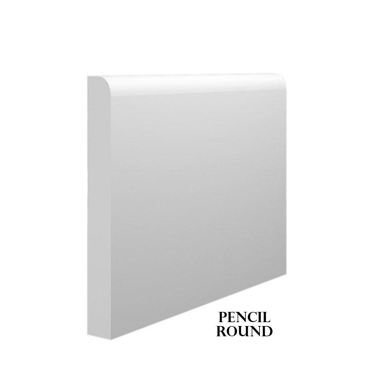 Pencil Round - White Primed MDF Skirting & Architrave