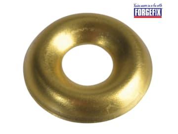ForgeFix Screw Cup Washers Brass No.8 Forge Pack 20