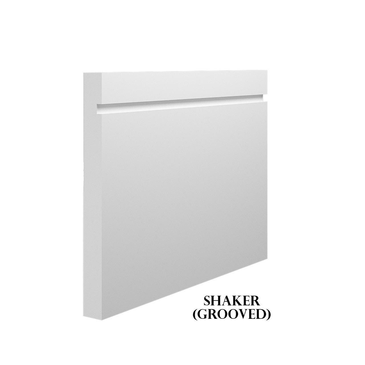 Shaker (Grooved) - White Primed MDF Skirting & Architrave
