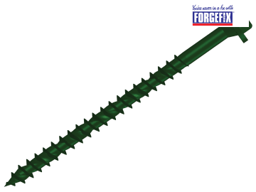 ForgeFix Hexagonal/TORX Compatible Timber T30 Screws Green 7x150mm Tub 50