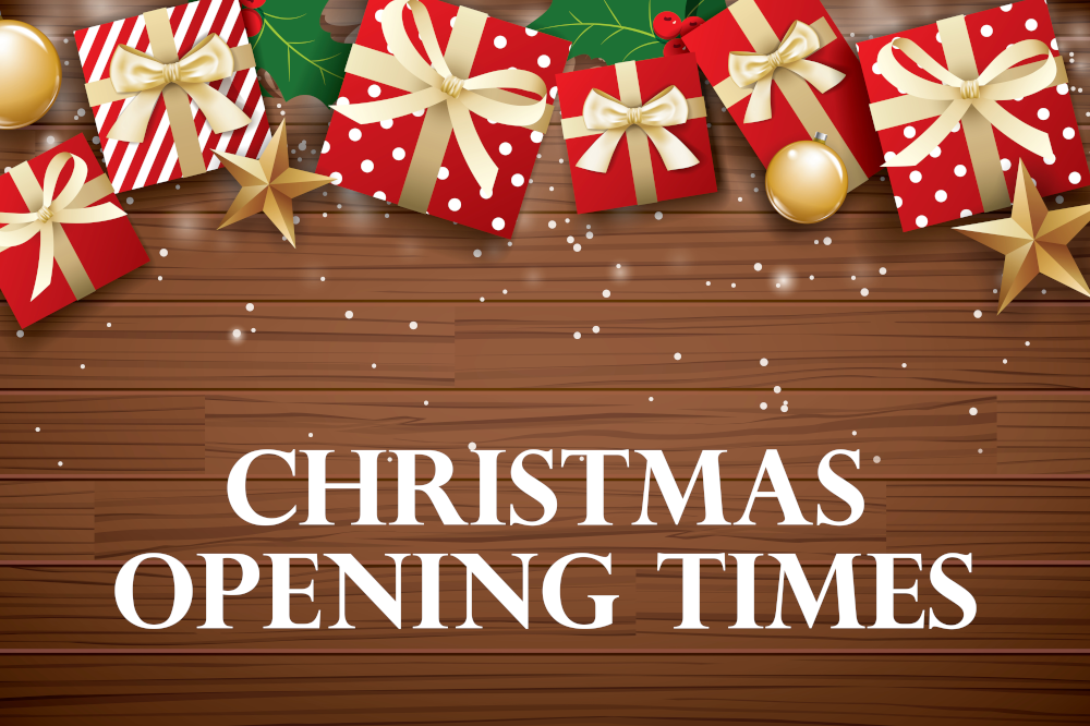 Christmas & New Year Opening Times 2021/22