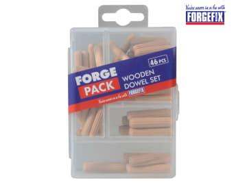 ForgeFix Wooden Dowel Kit Forge Pack, 46 Piece