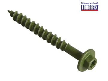 ForgeFix Torxfast Hex Head Timber Fixing Screws Green 65mm Box 50