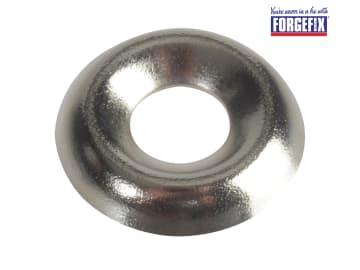 ForgeFix Screw Cup Washers Nickle Plated No.8 Forge Pack 20