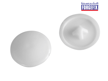 ForgeFix Pozi Compatible Cover Cap White No.6-8 Forge Pack 50