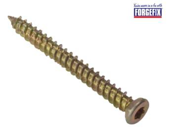 ForgeFix Concrete Frame Screw TORX Compatible High-Low Thread ZYP 7.5 x 182mm Box 100