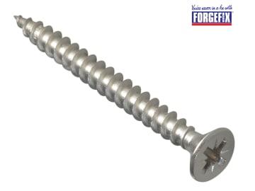 ForgeFix Multi-Purpose Pozi Compatible Screw CSK ST S/Steel 5.0 x 50mm Forge Pack 12