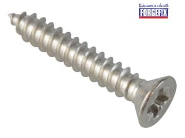 ForgeFix Self-Tapping Screw Pozi Compatible CSK A2 SS 1in x 8 ForgePack 20