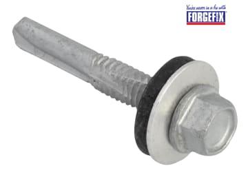 ForgeFix TechFast Hex Head Roofing Screw Self-Drill Heavy Section 5.5 x 35mm Pack 100