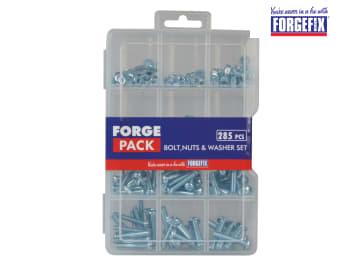 ForgeFix Hexagon Bolt Nut & Washer Kit ForgePack 285 Piece