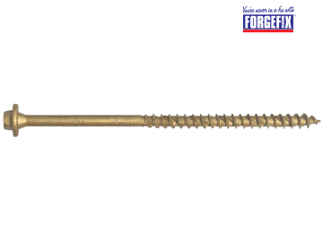 ForgeFix Hexagonal/TORX Compatible Timber T30 Screws Tan 7x150mm Tub 50
