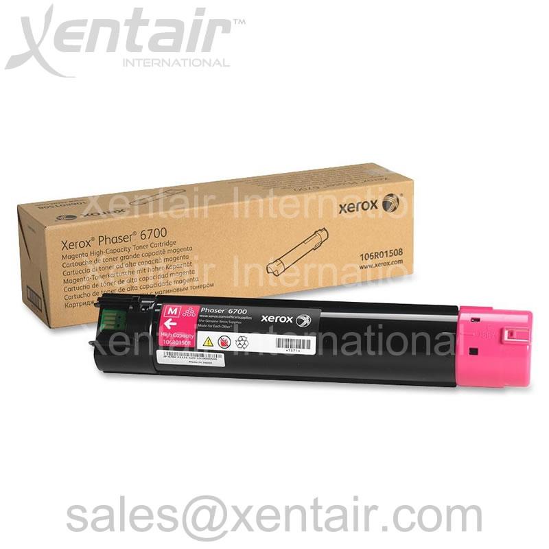 Xerox® Phaser™ 6700 Magenta High Capacity Toner Cartridge 106R01508 106R1508