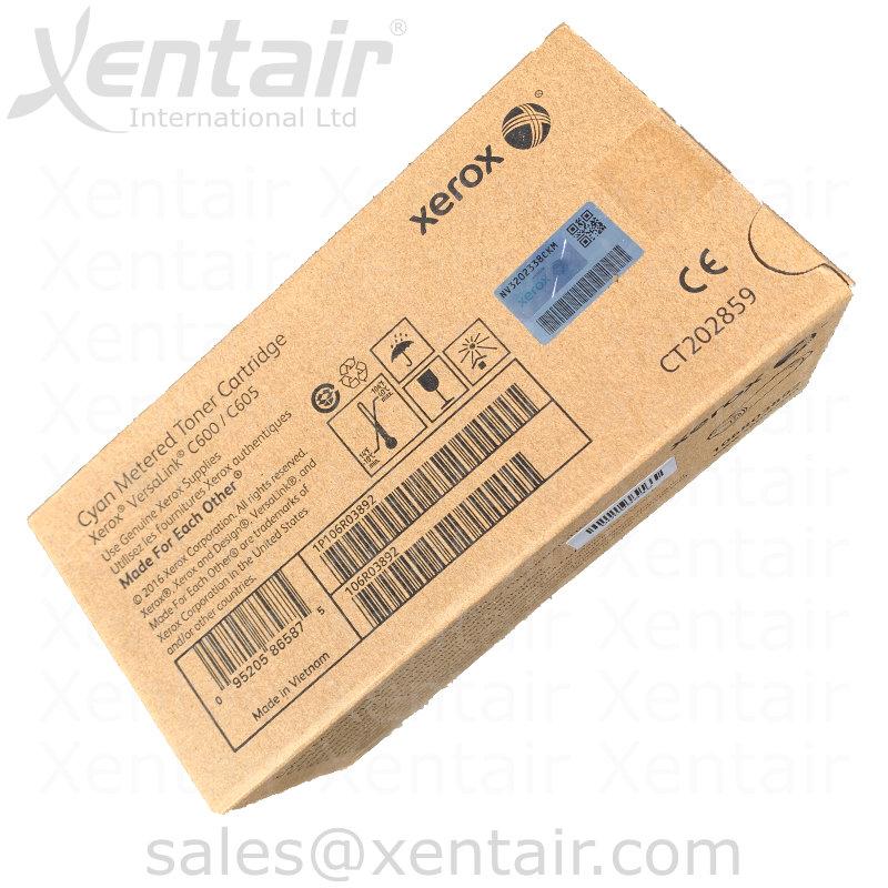 Xerox® VersaLink® C600 C605 Cyan Metered Toner Cartridge 106R03892 CT202859