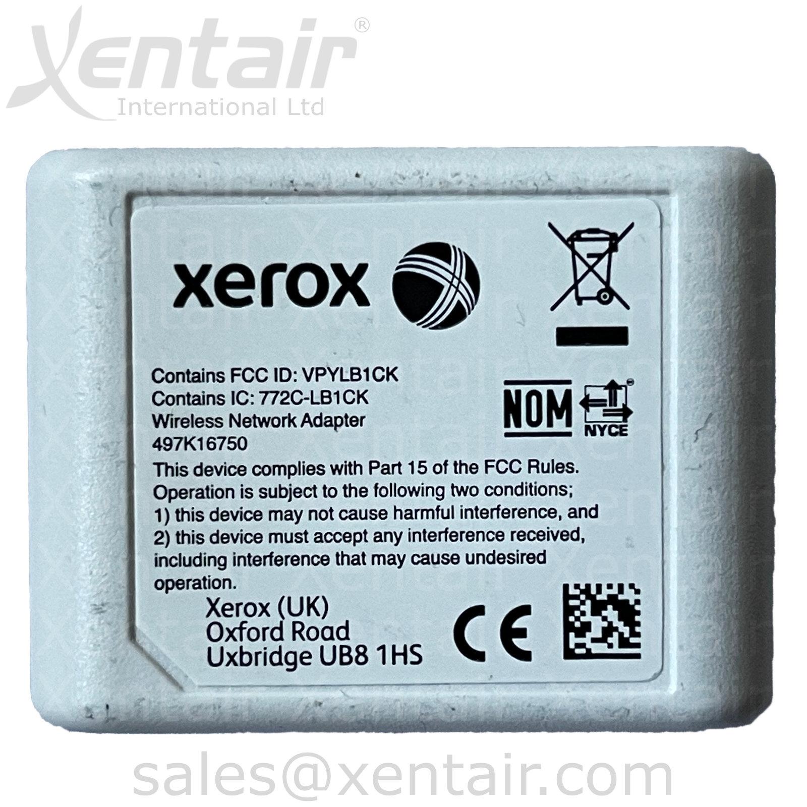 Xerox® VersaLink® B400 B405 B600 B605 B610 B615 C400 C405 C600 C605 C610 C615 Wireless Connectivity Kit 497K16750 101K72680