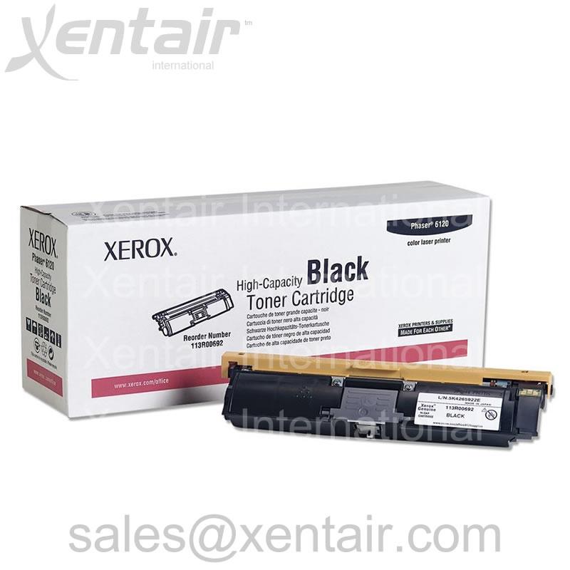 Xerox® Phaser™ 6115 6120 High Capacity Black Toner Cartridge 113R00692 113R692