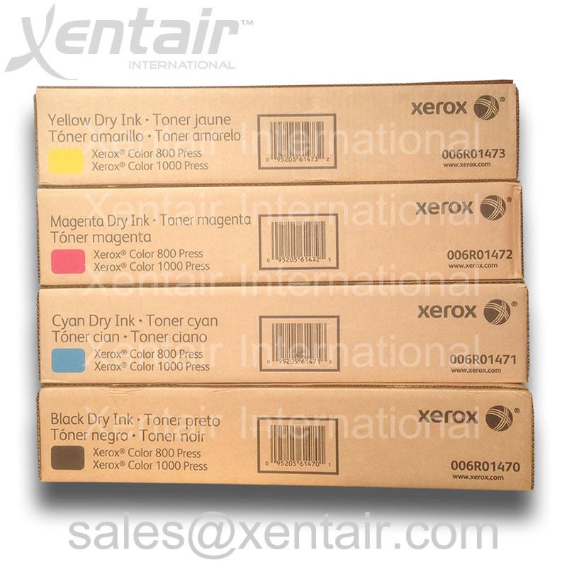 Xerox® Color 800 1000 CMYK Toner Set 006R01470 006R01471 006R01472 006R01473