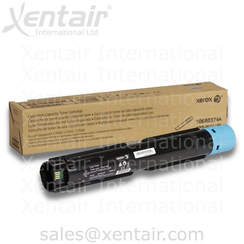 Xerox® VersaLink® C7020 C7025 C7030 High Capacity Cyan Toner Cartridge 106R03744 106R3744