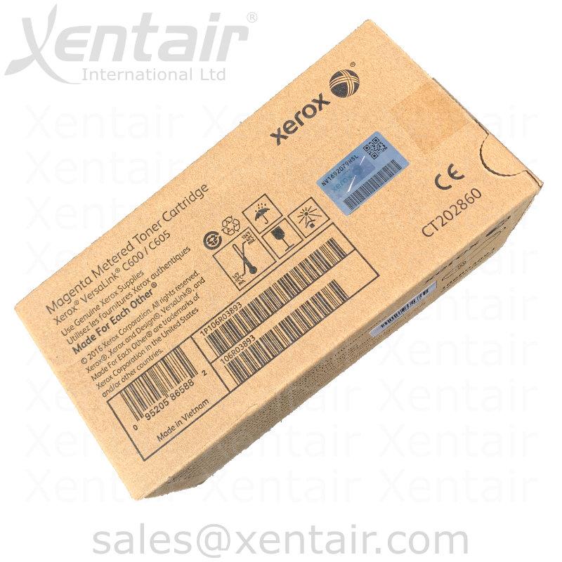 Xerox® VersaLink® C600 C605 Magenta Metered Toner Cartridge 106R03893 CT202860