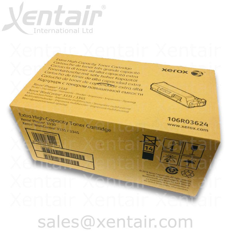 Xerox® Phaser™ 3300 WorkCentre™ 3335 3345 Extra High Capacity BLACK Toner Cartridge 106R03624 106R3624