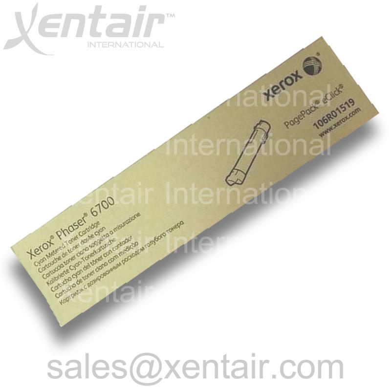 Xerox® Phaser™ 6700 Cyan Metered Toner Cartridge 106R01519 106R1519