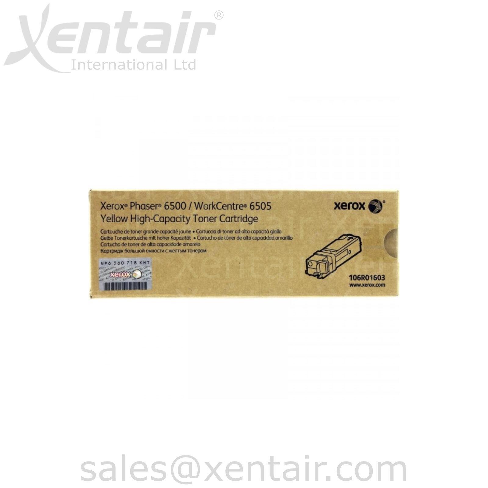 Xerox® Phaser™ 6500 WorkCentre™ 6505 Yellow DMO High Capacity Toner Cartridge 106R01603 106R1603